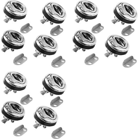 Lot de 12 poignées de verrouillage encastrées pour portes de pont de bateau, casiers, trappes et armoires. Quincaillerie pour trappes marines. (1/5)