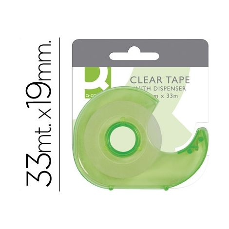 Cinta autoadhesiva Q-CONNECT 19 mm, 33 m - mezcla de colores, con dispensador