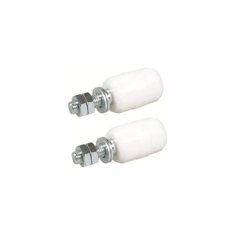 Olive De Guidage Supérieure Nylon, 2 Unitésrouleaux pour Porte Coulissante, Fixation avec Tige Filetée, Olive ou Galet de Guidage pour Portail Coulissant ou Autres Applications (40 x 60MM (1/5)