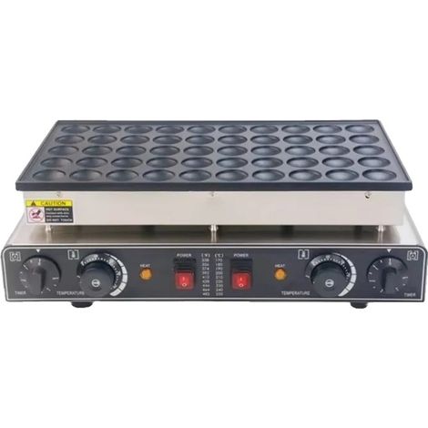Mini crepera holandesa, termostato regulable, superficie antiadherente, color negro, 220 V, UE (1/2)