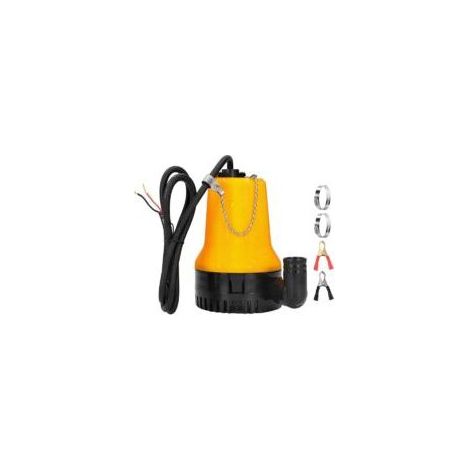 12V Pompe à eau submersible Pompe submersible 50W 4200L / H Pompe à courant continu Pompe à eau sale Longueur de ligne portable 2,3 mètres Avec pince, pour étang à poissons propre et sale-- (1/5)