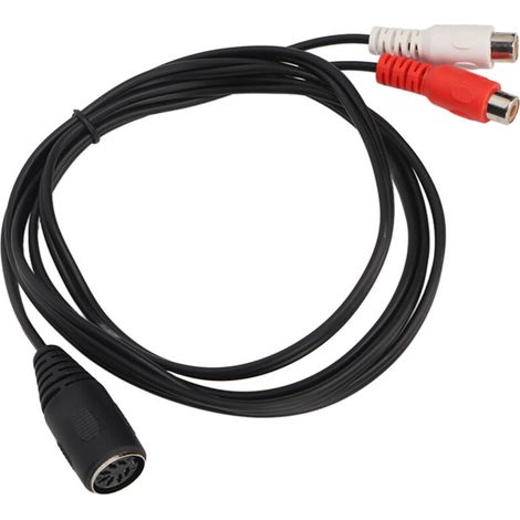 7-poliges DIN-Buchsen-auf-2-Cinch-Buchsen-Kabel für Synthesizer und Audiosysteme, 1,5 m Länge (1/5)