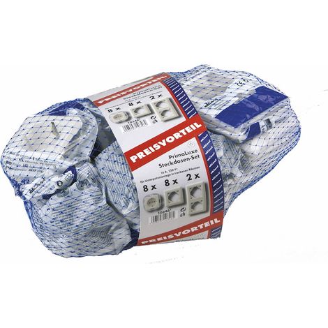 Steckdosen-8er Set u.P. weiss PrimaLuxe