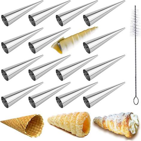Moules à dessert - - Lot de 16 - Acier inoxydable - Couleur gris - Style contemporain (1/3)