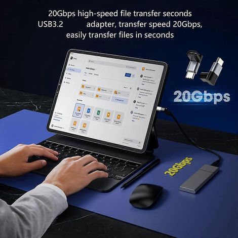 Adaptateur USB-C coudé pour une transmission audio synchronisée et une connexion simplifiée (1/4)