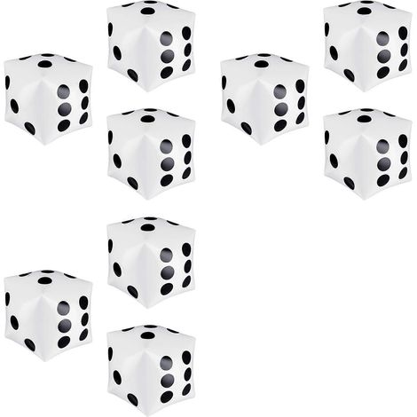 9er-Pack Jumbo-Aufblasbare Würfel, 30 cm (12 Zoll) Riesen-Aufblasbare Jumbo-Würfel, Große Aufblasbare Würfel für Spiele, Poolspielzeug