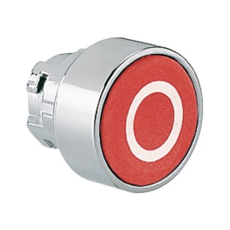 Pulsante Metallico Rasato O Rosso ( LOVATO cod. 8LM2TB1104 )