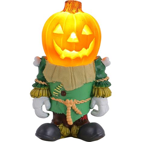 (Typ B) Schreibtischornament Citrouille Chevalier d'Halloween, Tête de citrouille lumineuse, Décoration de cour fantomatique (1/2)