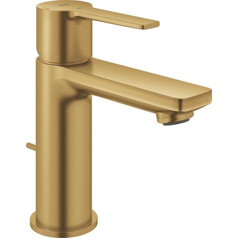 Grohe Lineare New - Mitigeur lavabo avec bonde, démarrage à froid, Cool Sunrise brossé 23790GN1 (1/5)