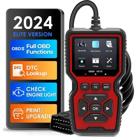 Strumento diagnostico OBD2, strumento diagnostico automobilistico V519, lettore di codici veicolo, strumento diagnostico del sistema motore, strumento diagnostico per auto per tutti i veicoli con prot (1/5)