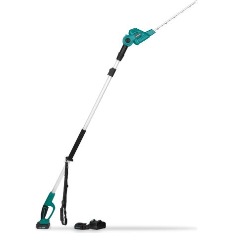 Vonroc – Taille-haie télescopique 20V – Lame inclinable 40 cm – Perche extensible 200-260 cm – Pour rameaux jusqu'à 14 mm