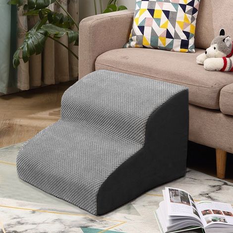 Grey Comfy Non Slip Pet Steps with Removable Cover (1/5)