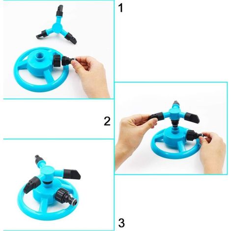 Arroseur de Jardin pelouse 2 pièces à 360 ° Automatique Pistolets Rotatif Eau Arroseur Jardin Système d'irrigation pour pelouse Cour Réglable Irrigation Pulvérisateur d'arrosage Système (1/3)