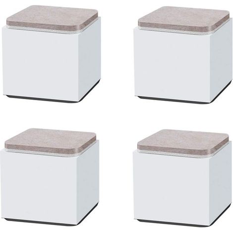 Pieds de meubles en acier au carbone, pieds de table carrés blancs, 60 x 60 x 52 mm, 4 pièces (1/5)