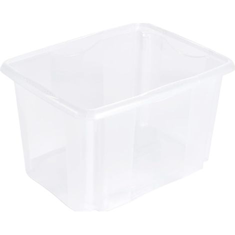 keeeper Box Contenitore con Sistema di Rotazione/Impilaggio, 44,5 x 34,5 x 27 cm, 30 L, Emil, Trasparente (1/5)