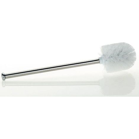 balai brosse WC, acier inoxydable, brosse blanche, diamètre 8,5 cm (1/5)