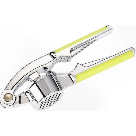 Knoblauchpresse aus Edelstahl, komfortabler, rutschfester Griff, leichtes, ergonomisches Design, einfach zu reinigen und zu verwenden, beseitigt Geruchsrückstände (1/5)