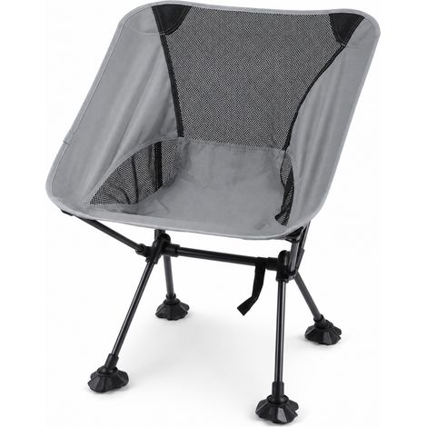 Chaise pliante extérieure respirante type lune gris petit format (1/5)