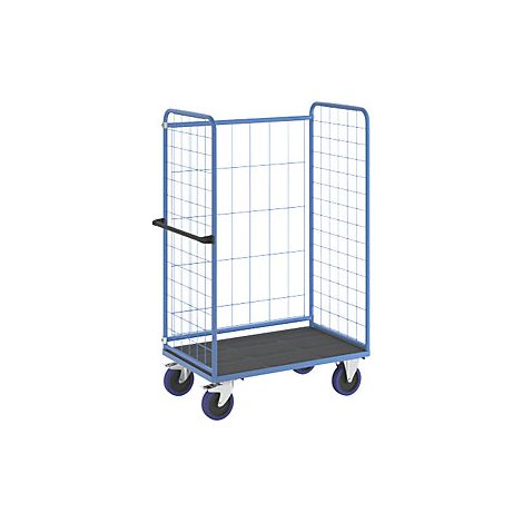 eurokraft pro  Carrello a ripiani  con sponda a griglia su 3