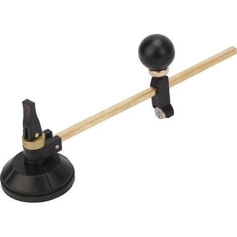 Coupe-verre à 6 roues avec compas et ventouse circulaire (40 cm) (1/5)