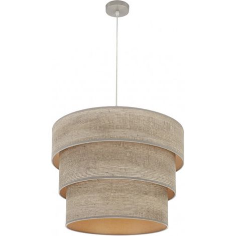 Dreifach-Hängeleuchte smile 3xe27 nickel/holzgrau regx50x50 cm (1/2)