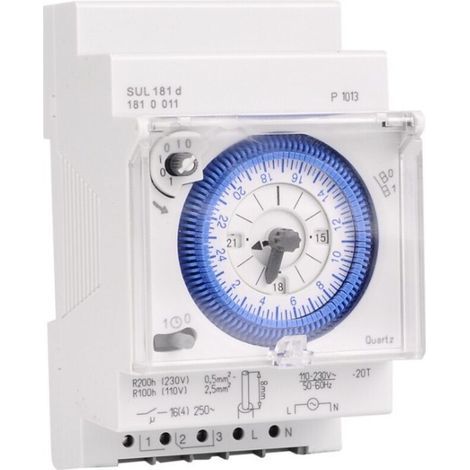 Ensoleille – Horloge journalière analogique 100-240V AC – Capacité 16A – Programmation 15 minutes – Pour systèmes d'irrigation et épurateurs (1/5)