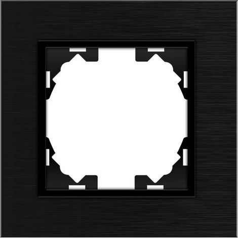 IluminaShop - Marco de Aluminio Empotrable Negro para 1 Modulo Serie wLux (1/2)