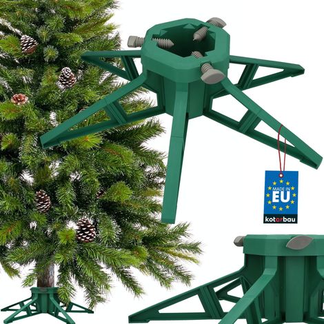 KOTARBAU® Pied De Sapin De Noël - PVC - Vert - Support Sapin De Noël - avec Réservoir Eau - Pour Sapin Jusqu’à 3,5 m - Stable et Durable (1/5)