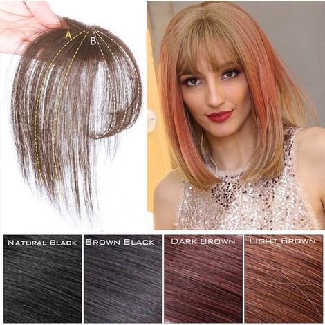 Extension de cheveux 3D Air Bangs invisible, fine et soignée (1/5)