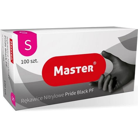 GUANTI IN NITRILE NERO MASTER PRIDE TAGLIA S - REK GU 4863