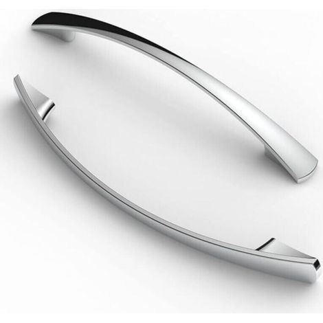 10 pieces handles, 128mm hole spacing, furniture handles, cupboard handles, kitchen handles, handles, furniture drawer handles, Chrome (1/4)
