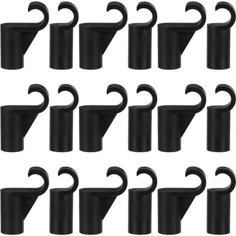 20-teiliges Kleiderstangen-Verbindungsset – Metallverbinder für Rohre – Kleiderschrankzubehör – Haltehaken für Kleiderstangen – Kleiderständer