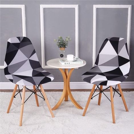 Coprisedie scandinavi, set da 4, coprisedie elasticizzati per sala da pranzo, coprisedie universali senza braccioli per soggiorno, cucina, arredamento per la casa – vari colori (1/5)