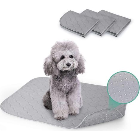 Tapis d'apprentissage pour chiots, lavable et absorbant, imperméable et antidérapant, réutilisable pour chiots, chats et lapins - 60 x 45 cm, lot de 3, couleur G (1/5)