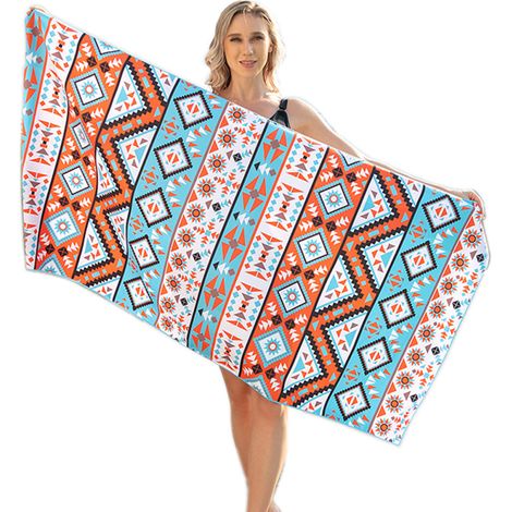 Couverture de plage légère. Grande serviette de bain, serviette de voyage, plage