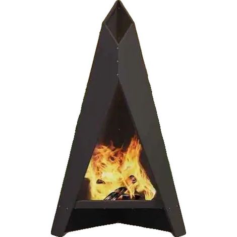 Kamin, Langlebiges Stahlmaterial, Vielseitiges Design, Schwarz (1/2)
