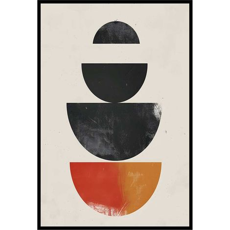 Affiche encadrée formes géométriques terracotta (1/5)