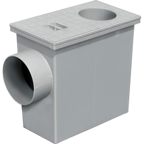 First Plast – Regard de descente 135 x 265 mm – Polypropylène – Sortie horizontale Ø100mm – Pour eaux pluviales (1/2)