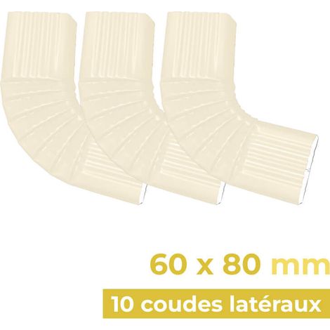 10 coudes latéraux droit 60 x 80 en alu à angle de 74° - TP22 - ALUHOME (1/2)