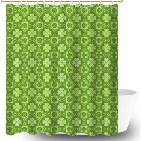 Ensemble rideau de douche polyester avec anneaux 180x180 antifongique bâche de douche pour hôtel / airbnb (1/5)