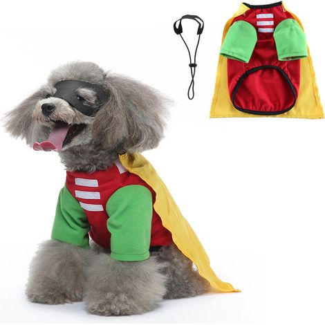 1 costume d'Halloween pour animaux de compagnie, pour chien et chat, en polyester, taille S à XL, idéal pour cosplay et fêtes thématiques (1/5)