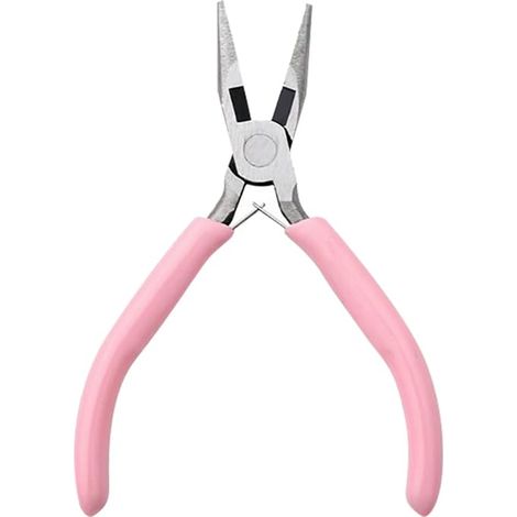 Pince pour la création de bijoux, métal, rose, 12 cm, à bec effilé, qualité professionnelle, outil de précision (1/3)