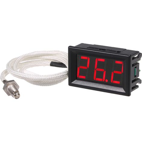 Thermomètre numérique industriel XH-B310, 12V -30800°C, sonde thermocouple type K M6, afficheur LED, testeur de température professionnel (1/3)