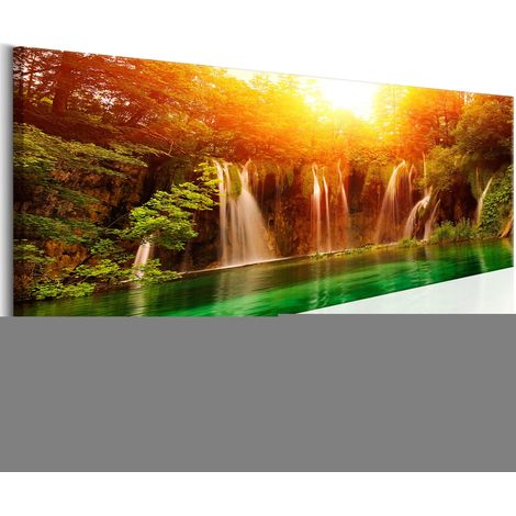 Quadro - Nature: Magnificent Waterfall - 150x50 (1/4)