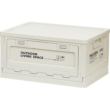 Cajas de almacenamiento plegables con tapa de madera para camping, coche y organización del hogar (1/5)