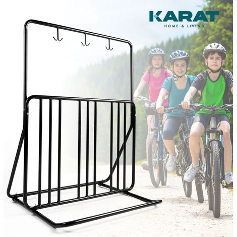 Fahrradständer Tony Fahrradträger Metallgitter Outdoor Mit 3 Doppelhaken für Zubehör (1/5)