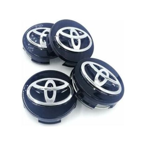BARKBUSTERS Couvercle de moyeu de centre de roue Toyota 4 62 mm pour insigne de logo noir