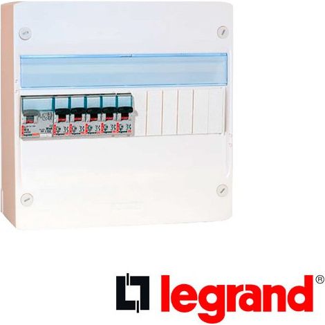 Legrand – Tableau équipé 1 rangée 13 modules – Interrupteur différentiel 40A 30mA – Disjoncteurs DNX 10A/16A/20A – Adaptable pour protections supplémentaires