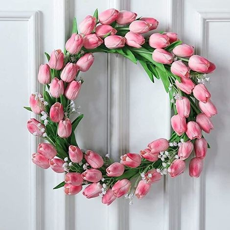 20pcs Tulipes artificielles en Latex Bouquet Fleurs Artificielles Toucher réel Bouquets à Faire soi-même - Rose (1/4)