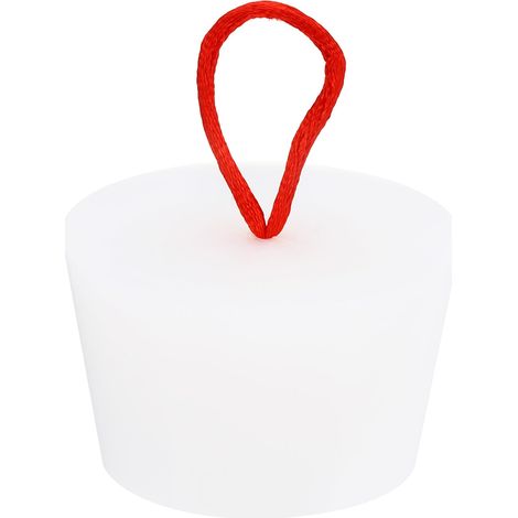 Caoutchouc Conique Bouchon 48 à 59mm Solide Baignoire Bonde Bouchon avec Poignée pour Test Tubes, Eau Tuyau, Drainage Trou, Blanc (1/5)